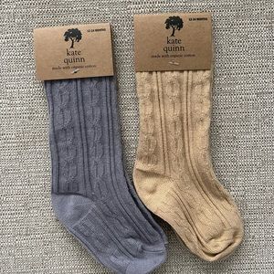 2 Pairs Kate Quinn Socks 12-24M NWT